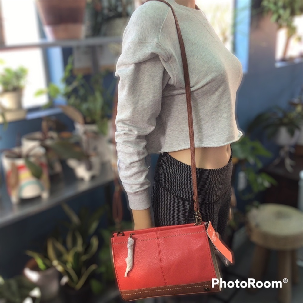 The Sak Coral and Brown Crossbody Bag - Picture 4 of 5